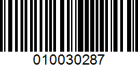 Barcode for 010030287