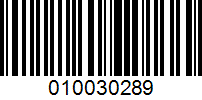 Barcode for 010030289