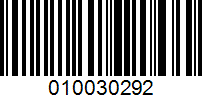 Barcode for 010030292
