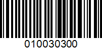 Barcode for 010030300