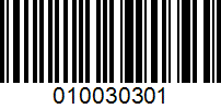 Barcode for 010030301