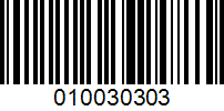 Barcode for 010030303