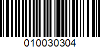 Barcode for 010030304