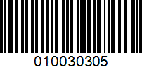 Barcode for 010030305