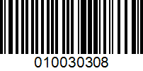 Barcode for 010030308