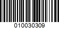 Barcode for 010030309