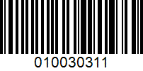 Barcode for 010030311