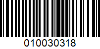 Barcode for 010030318