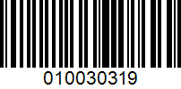 Barcode for 010030319