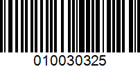 Barcode for 010030325