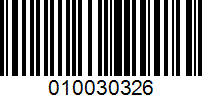 Barcode for 010030326