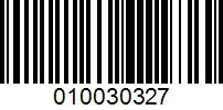 Barcode for 010030327
