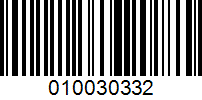 Barcode for 010030332