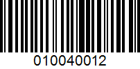 Barcode for 010040012