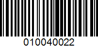 Barcode for 010040022