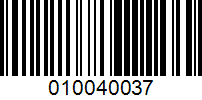 Barcode for 010040037