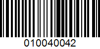 Barcode for 010040042