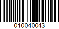 Barcode for 010040043