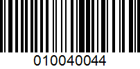 Barcode for 010040044