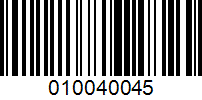 Barcode for 010040045