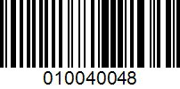 Barcode for 010040048