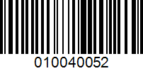 Barcode for 010040052