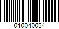 Barcode for 010040054