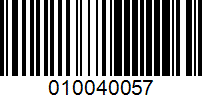 Barcode for 010040057