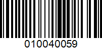 Barcode for 010040059