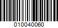 Barcode for 010040060