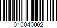 Barcode for 010040062