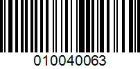 Barcode for 010040063