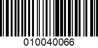 Barcode for 010040066