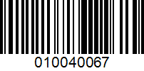 Barcode for 010040067