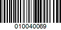 Barcode for 010040069