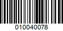 Barcode for 010040078