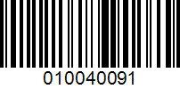 Barcode for 010040091