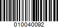 Barcode for 010040092