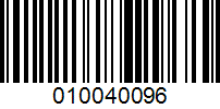 Barcode for 010040096