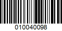 Barcode for 010040098