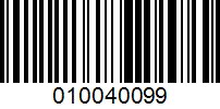 Barcode for 010040099