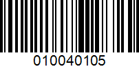 Barcode for 010040105