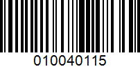 Barcode for 010040115