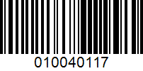 Barcode for 010040117