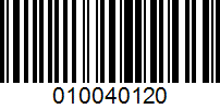 Barcode for 010040120