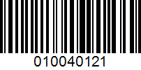 Barcode for 010040121