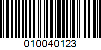 Barcode for 010040123