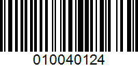 Barcode for 010040124