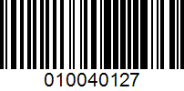 Barcode for 010040127