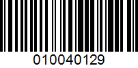 Barcode for 010040129